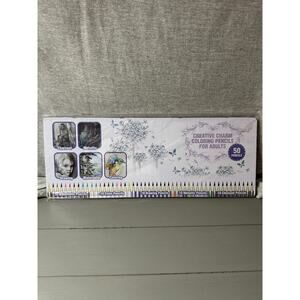 50 Creative Charm Coloring Charcoal Metallic Drawing Color Pencils for Adults